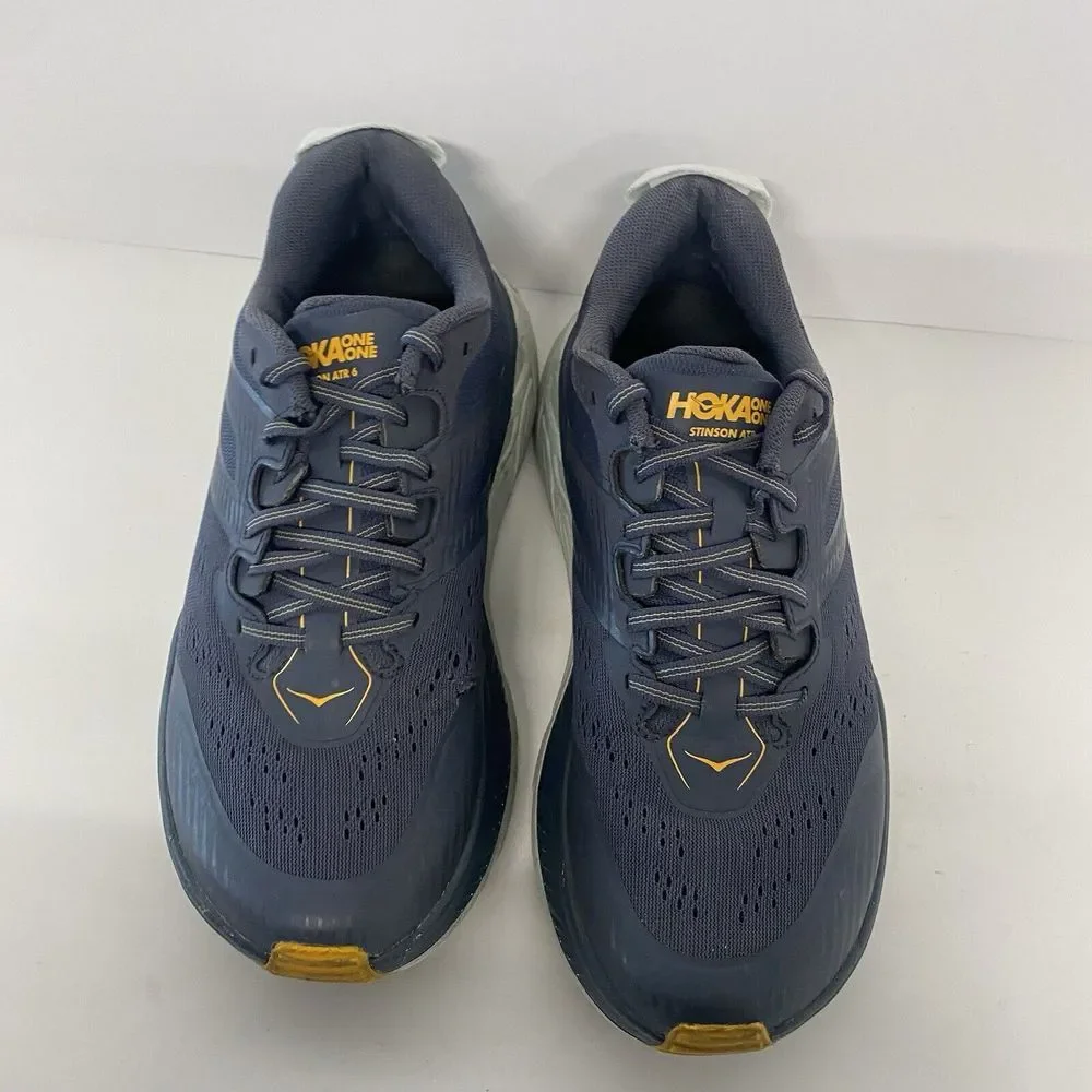 Hoka One One Stinson ATR 6 Men Size 8.5 Blue Athletic Running Shoes 3658
